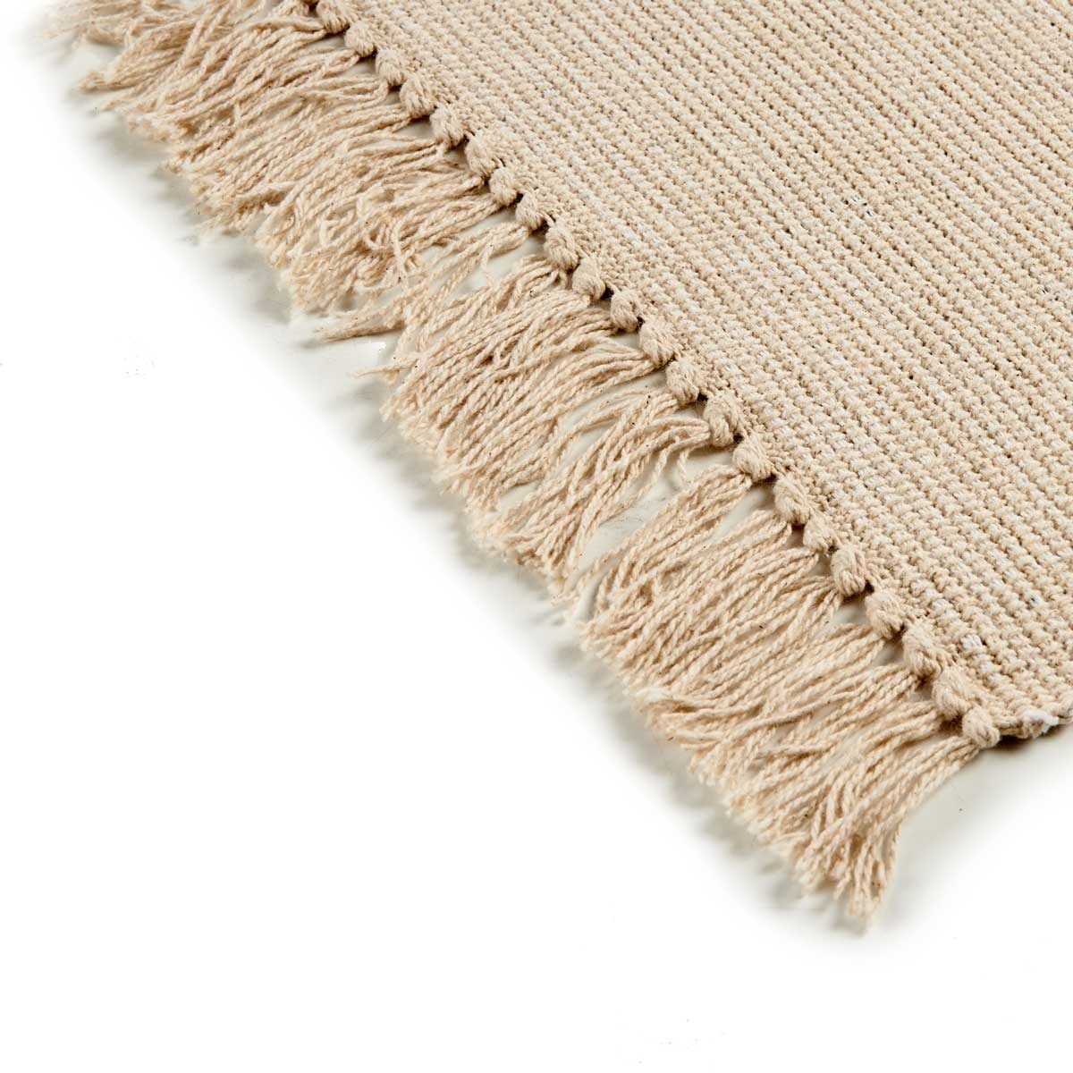 Dywan z frędzlami, 100% bawełny, 180 x 120 cm