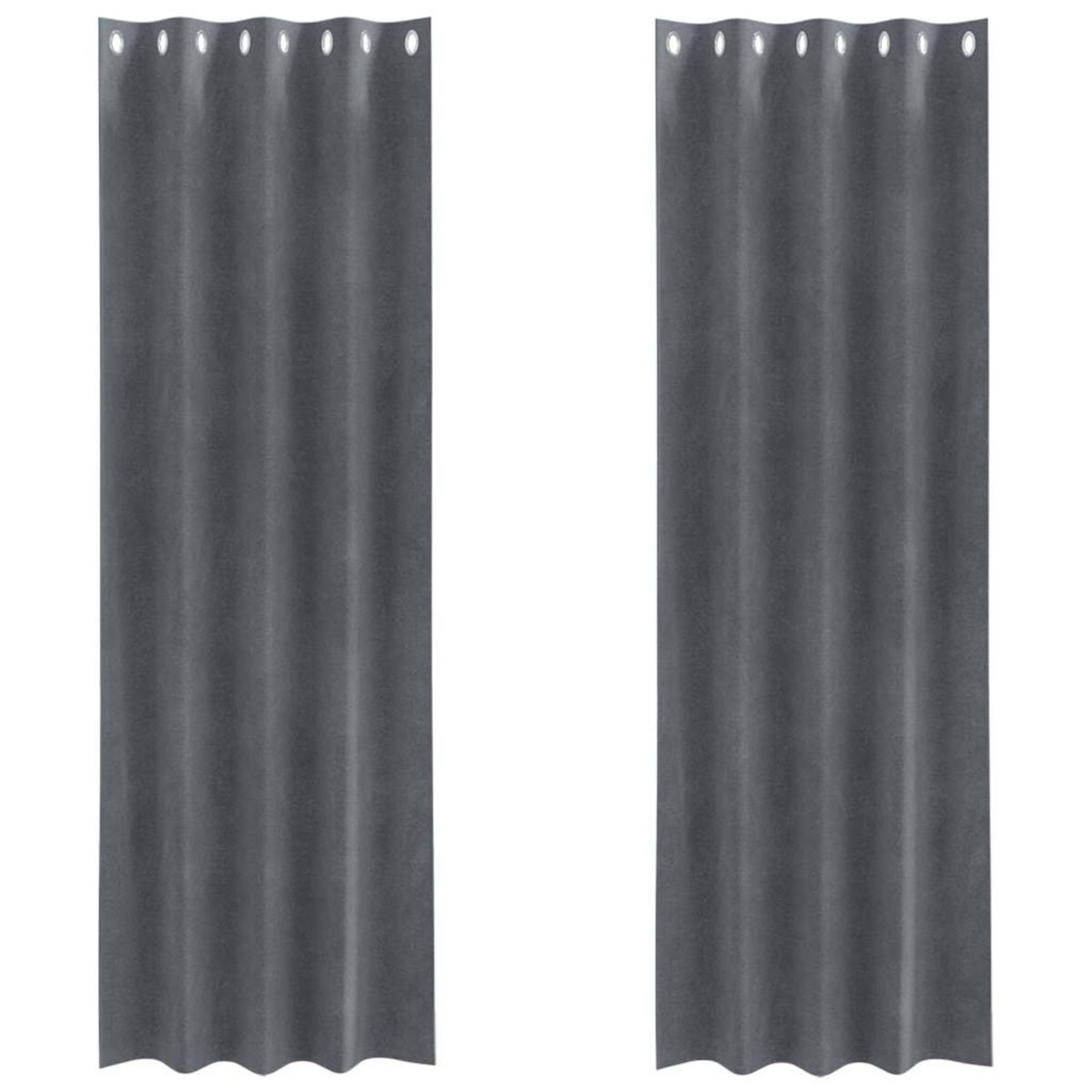 vidaXL Zasłony z zasłonami 2 pcs Jasnoszary 140 x 245 cm Aksamit