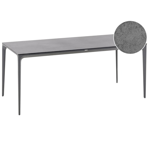 Stół ogrodowy SOVARETO 180 cm 90 cm Imitacja kamienia Ciemnoszary