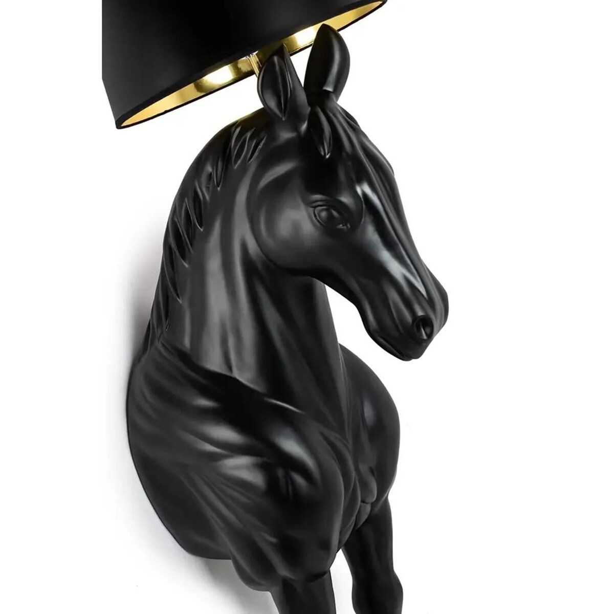 Sypialniana lampa podłogowa Horse M czarny koń nowoczesny