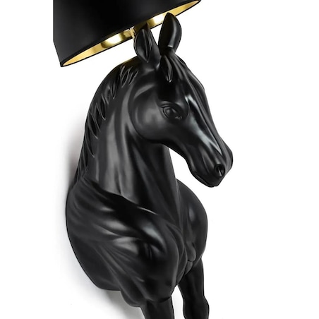 Sypialniana lampa podłogowa Horse M czarny koń nowoczesny