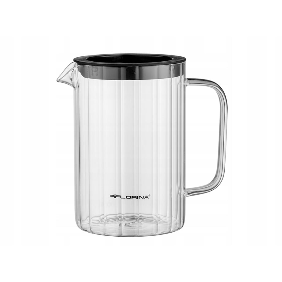 DZBANEK SZKLANY Z ZAPARZACZEM sitko imbryk czajnik na zioła herbatę 1 L