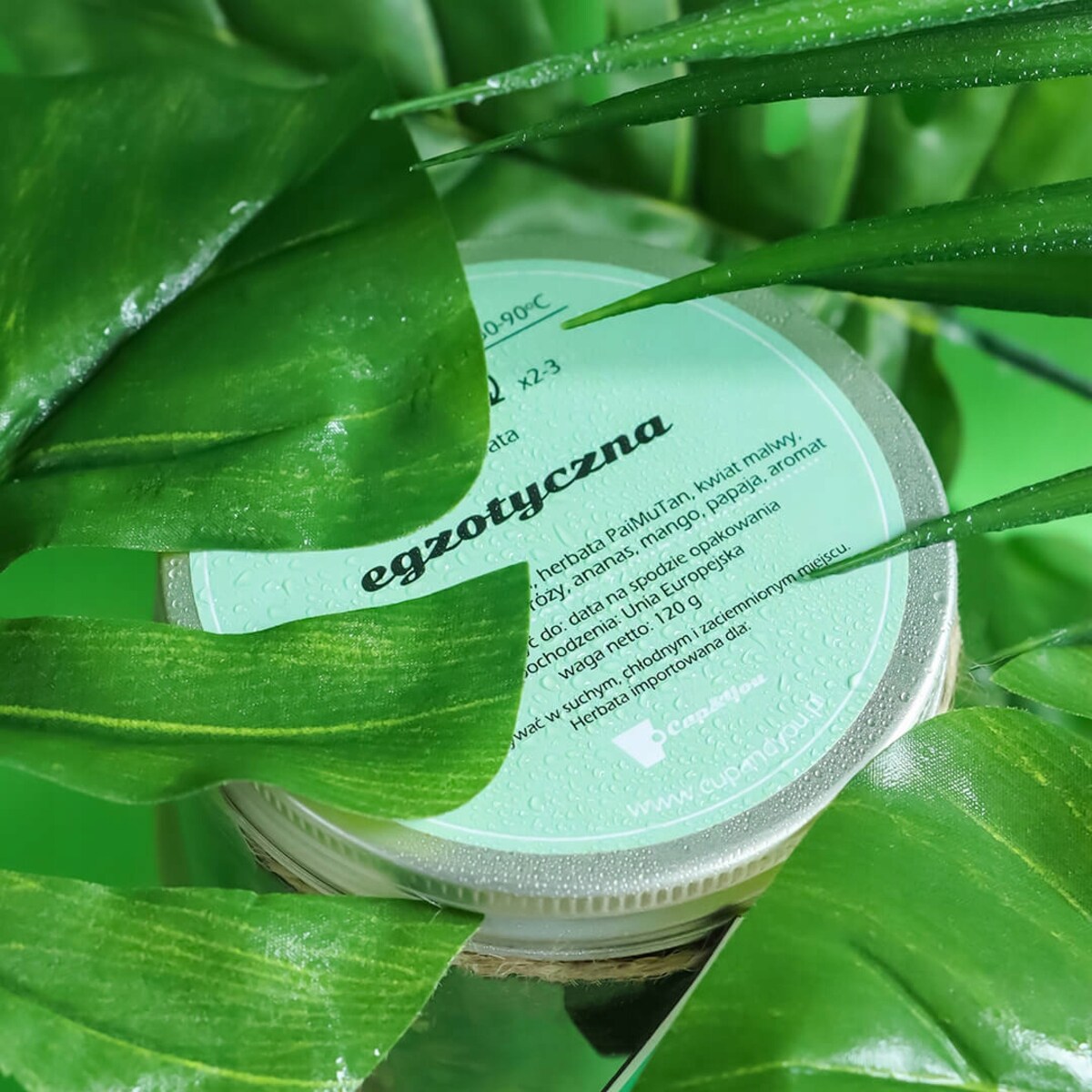 Herbata zielona sypana EGZOTYCZNA o słodko-owocowym smaku PREMIUM Cup&You - herbata liściasta sypana mieszanka napar susz - gotowa na prezent upominek