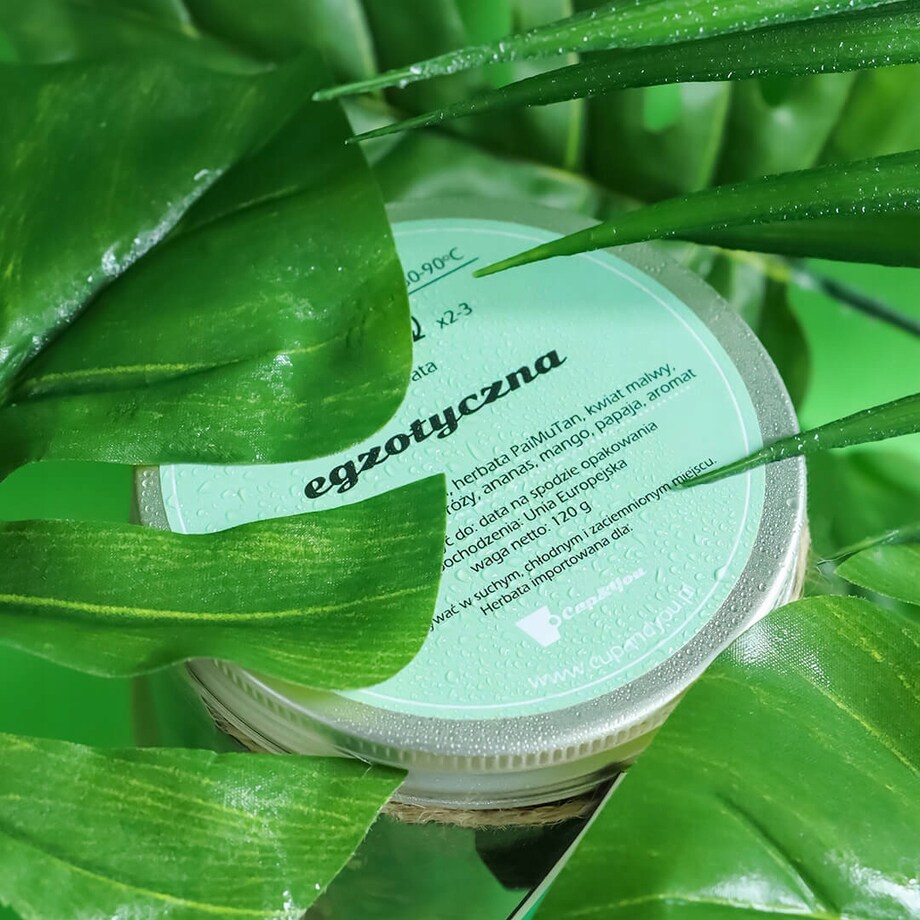 Herbata zielona sypana EGZOTYCZNA o słodko-owocowym smaku PREMIUM Cup&You - herbata liściasta sypana mieszanka napar susz - gotowa na prezent upominek