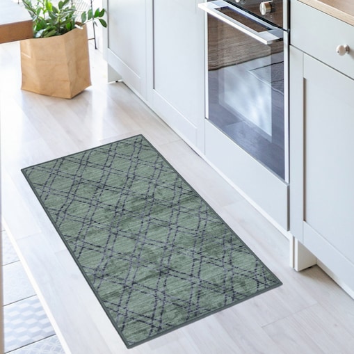 Chodnik Antypoślizgowy Vita 60x100 cm Romby Zielony