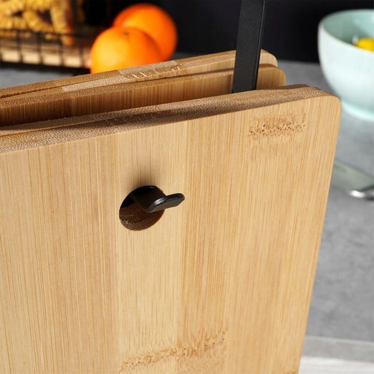 6x Deski ŚNIADANIOWE małe deski do podawania krojenia bambusowe na stojaku