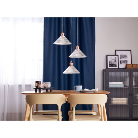 Lampa wisząca szklana 3-punktowa transparentna CURONE