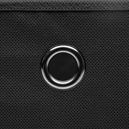 vidaXL Pudełka z pokrywami, 10 szt., 28x28x28 cm, czarne