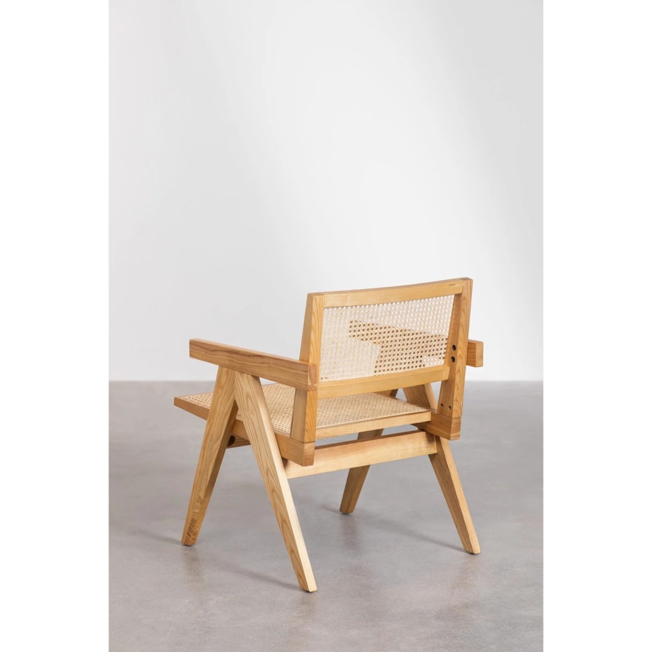 Fotel drewniany z plecionką wiedeńską Kiemer naturalny