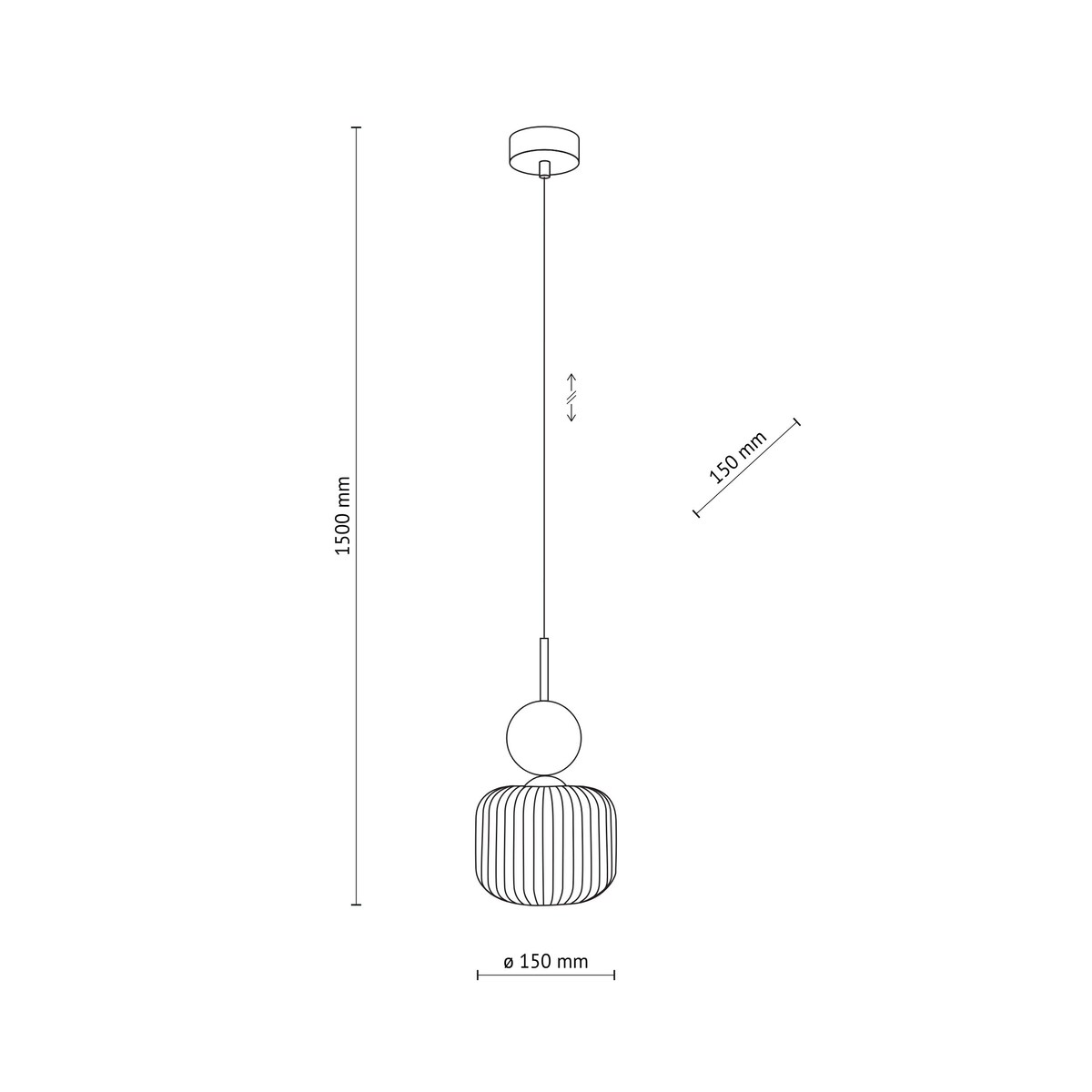 Lampa Wisząca SOPHIA Green Cognac 1xE14 LED TK Lighting