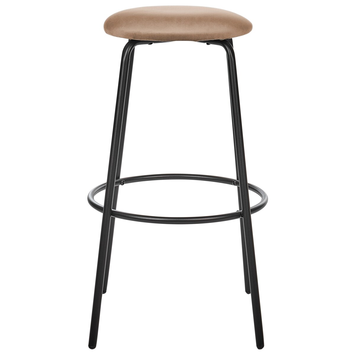 Zestaw 2 stołków barowych welurowy brązowy MORTON