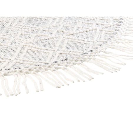 Okrągły dywan wełniany ⌀ 140 cm szary ze złamaną bielą BULDAN