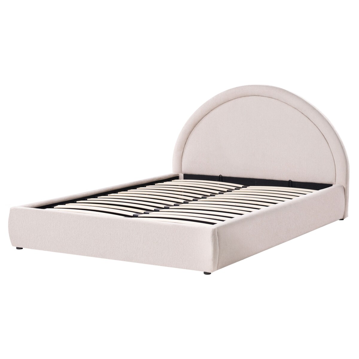 Łóżko z pojemnikiem MOUZON 160 x 200 cm Jasnobeżowy