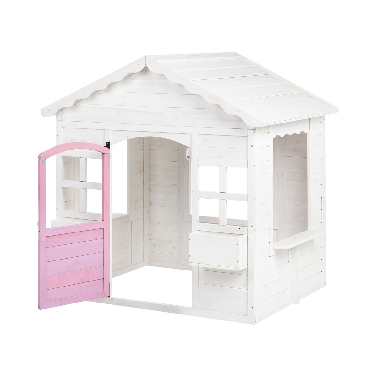 Domek ogrodowy dla dzieci drewniany biały NIKAIA
