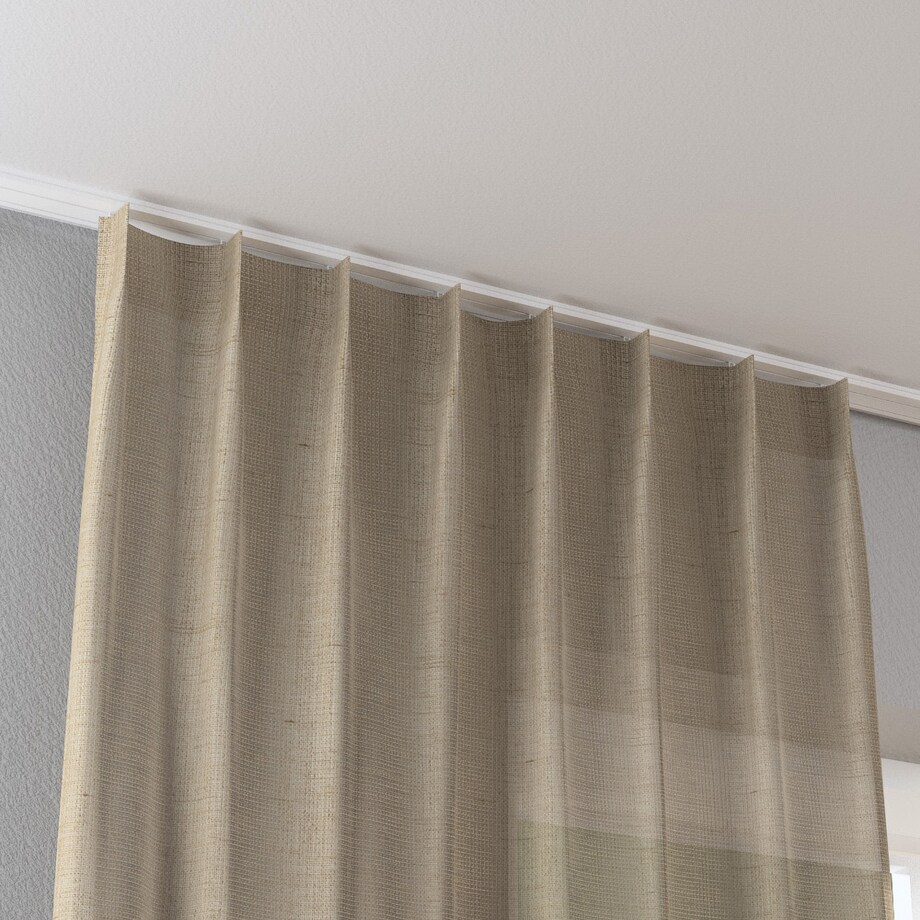 Zasłona na haczykach flex pojedynczych 130x260 ciemny beż