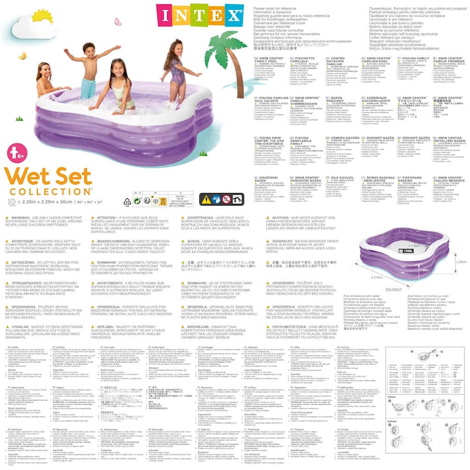 Intex Basen Beach Wave, 229x229x56 cm, 57495NP