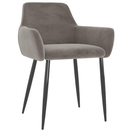 vidaXL Krzesła stołowe, 2 szt., jasnoszare, aksamitne