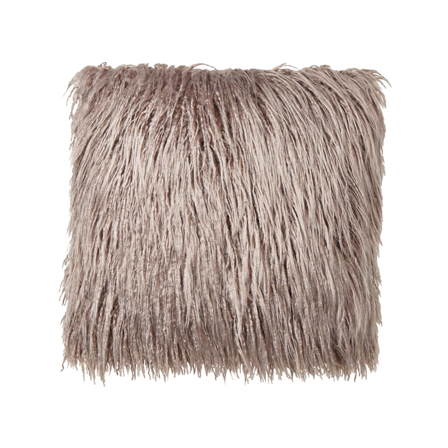 2 poduszki dekoracyjne włochacze 45 x 45 cm beżowe COROKIA