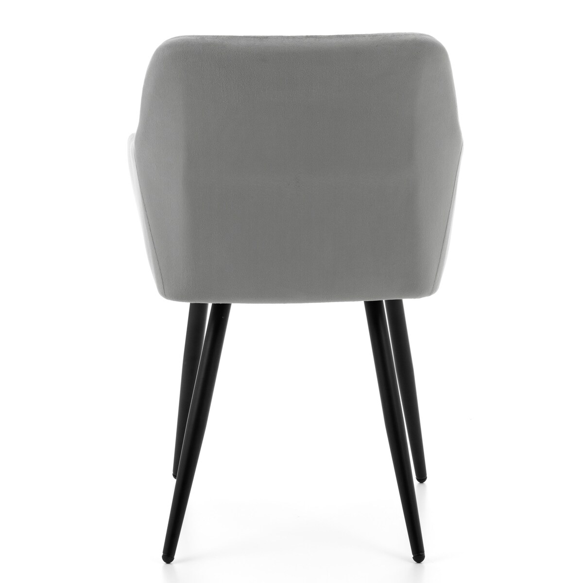 Krzesło tapicerowane TODI welur do salonu jadalni pikowane jasnoszare