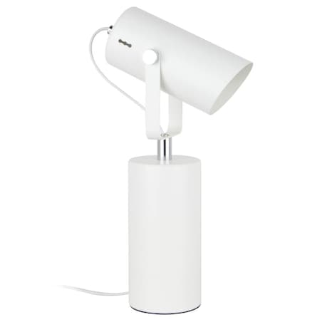 Biurkowa lampka reflektor Resi A2058-MWH Zumaline regulacja metal biały srebrny