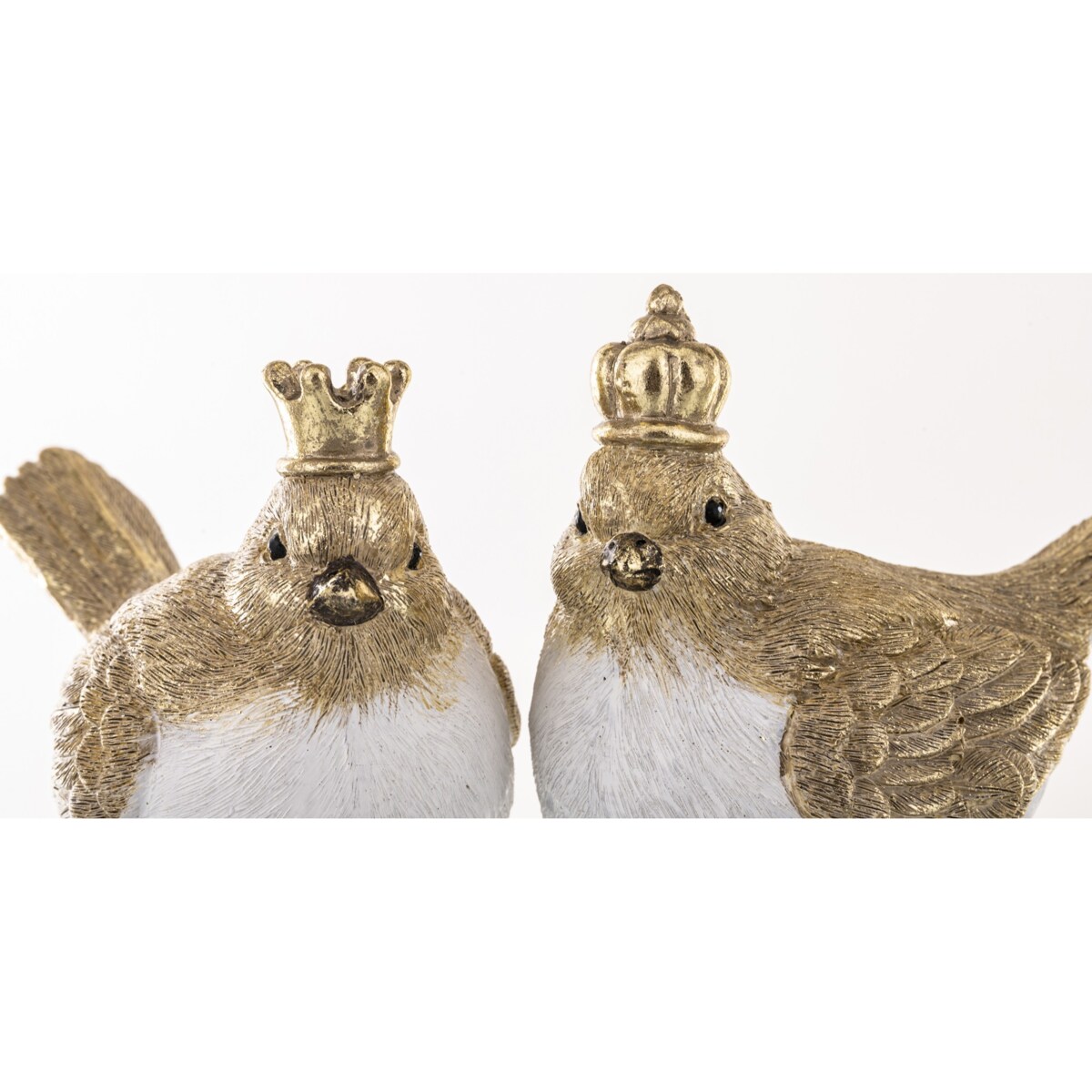 Dekoracja - 2 ptaszki w koronach 11x15x8 cm PASSERI