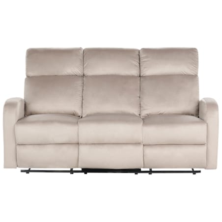 Sofa z elektryczną funkcją relaksu VERDAL Welur Beżowoszary dla 3 osób