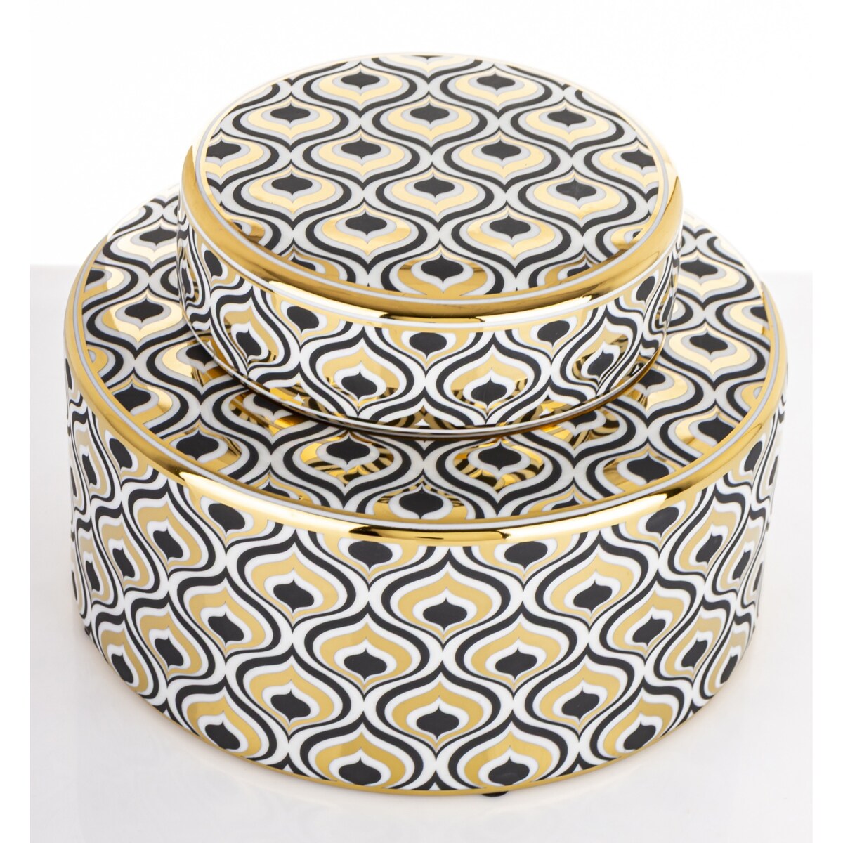 Pojemnik ceramiczny o ciekawym wzorze 16x23x23 cm