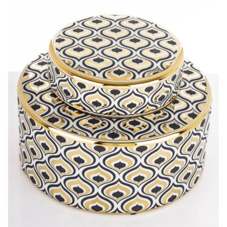 Pojemnik ceramiczny o ciekawym wzorze 16x23x23 cm