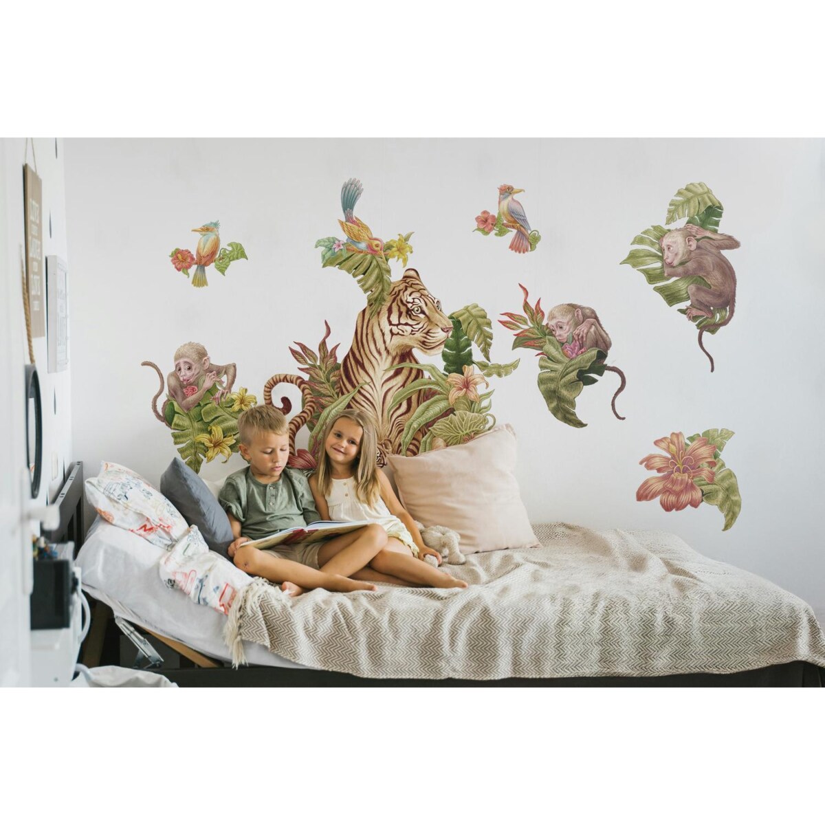 Zestaw naklejek na ścianę, Dżungla safari, 130cm