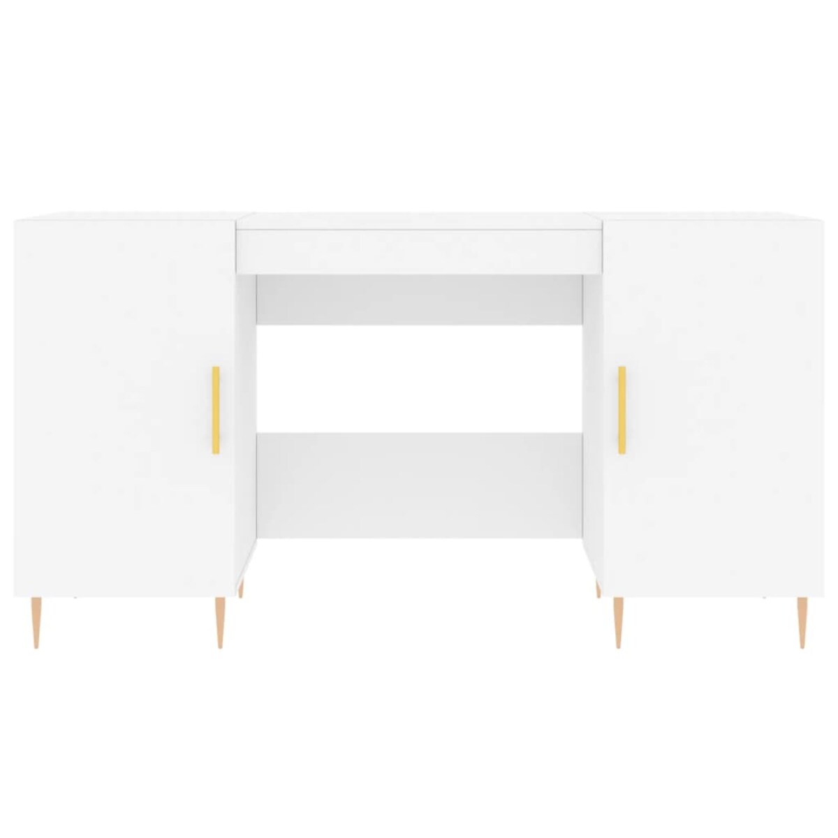 vidaXL Biurko, białe, 140x50x75 cm, materiał drewnopochodny