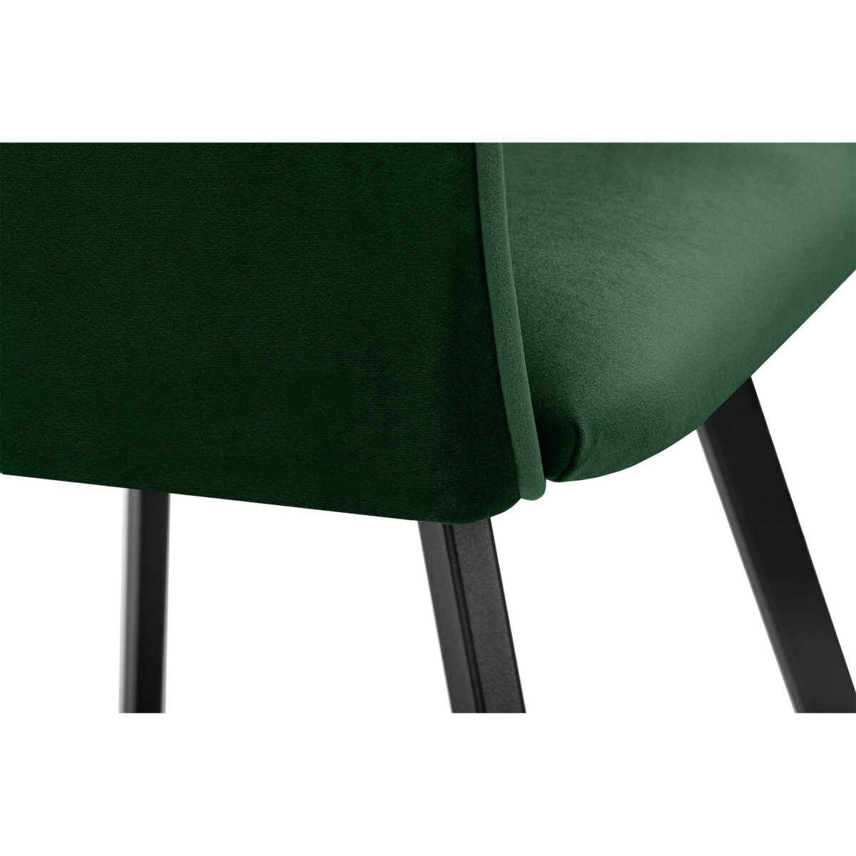 KONSIMO PYRUS welurowe krzesło ciemnozielone