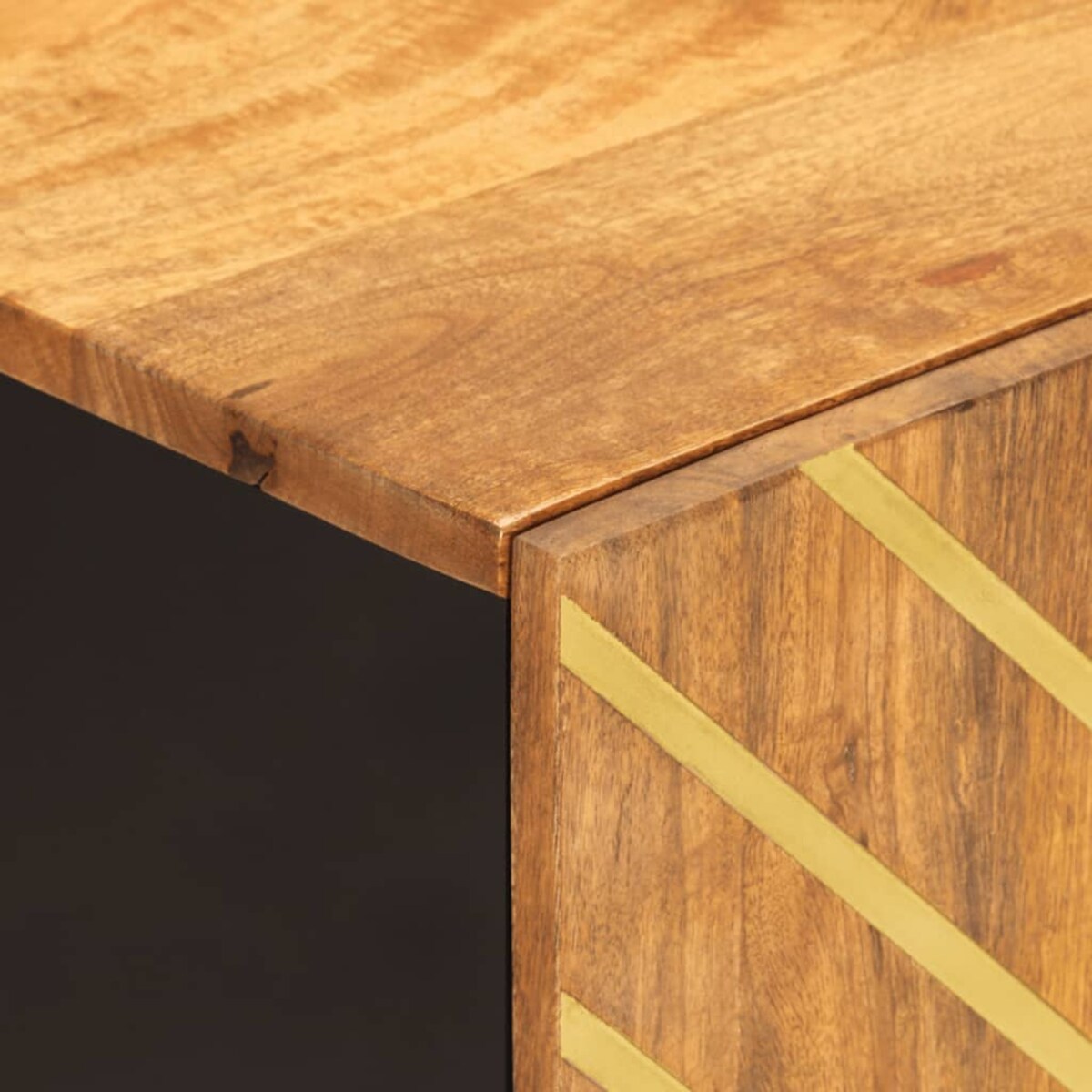 vidaXL Szafka łazienkowa, brązowo-czarna, 38x33,5x58 cm, drewno mango