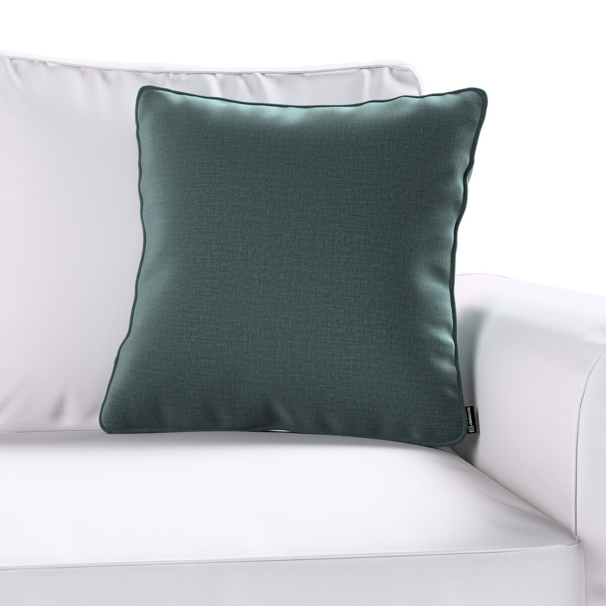 Poszewka Gabi na poduszkę 60x60 zgaszony szmaragd - welwet