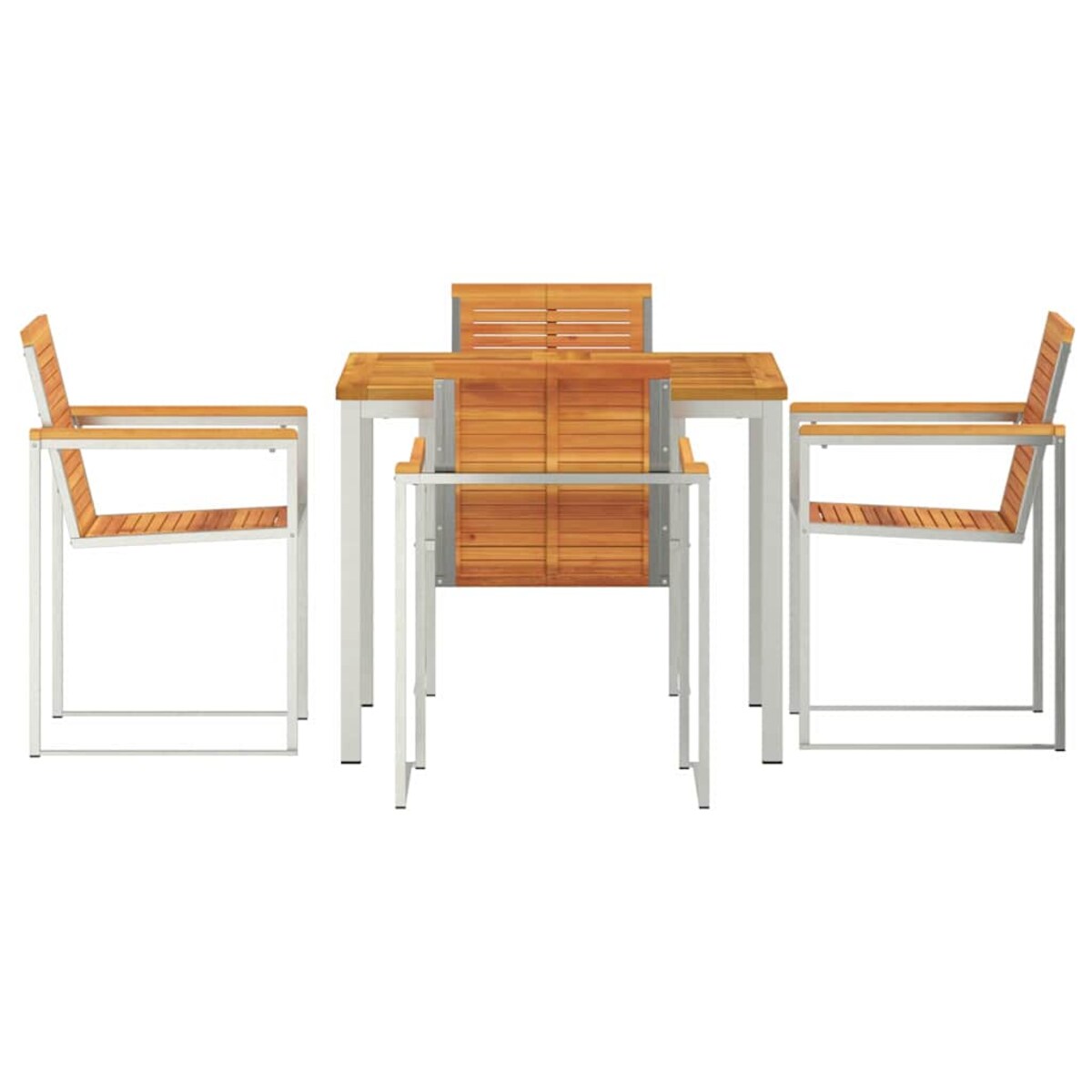 vidaXL Zestawdojedzeniawogrodzie 5 pcs DrewnoAkacjowe