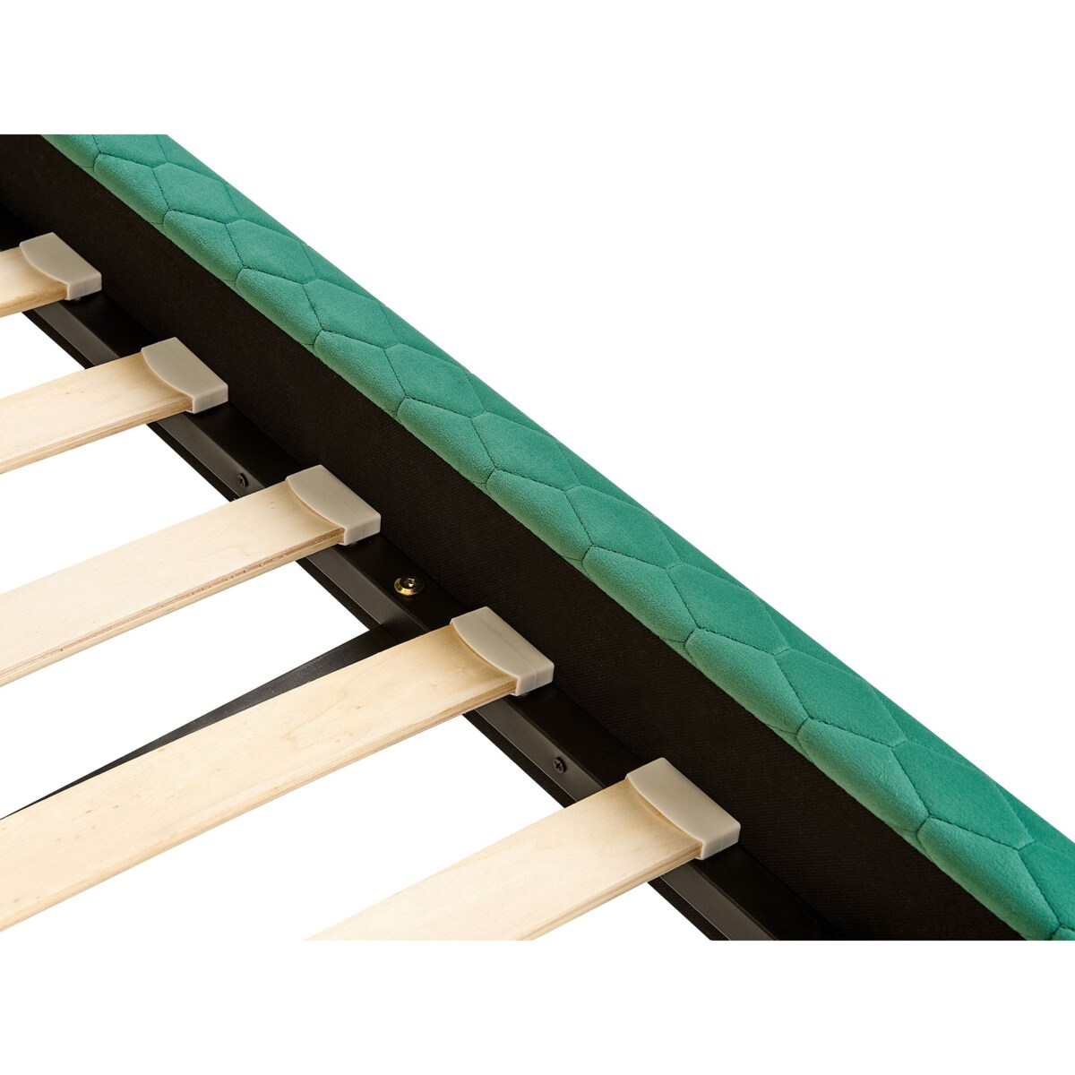 Łóżko welurowe 160 x 200 cm zielone BAYONNE