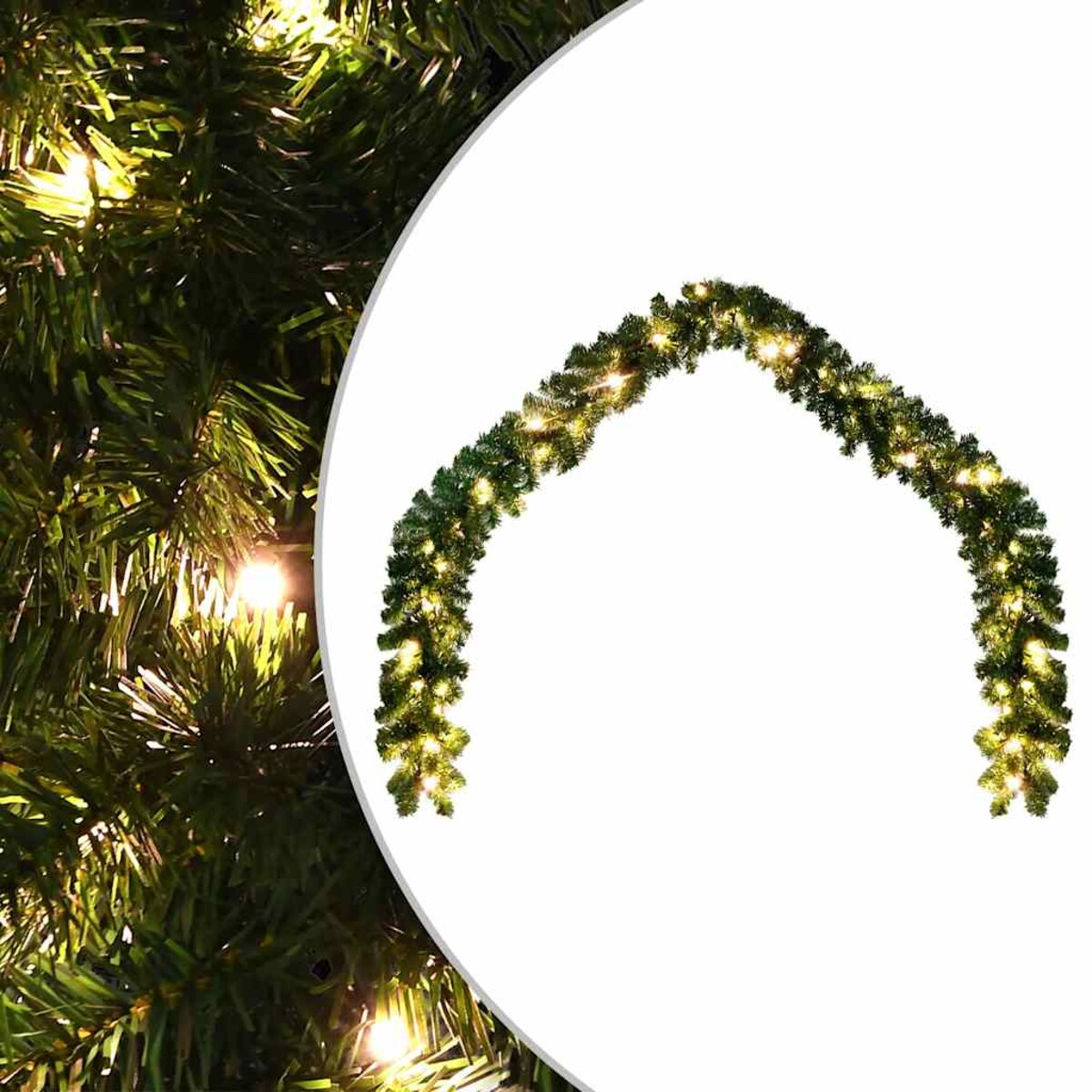 vidaXL Świąteczna girlanda z lampkami LED, 10 m