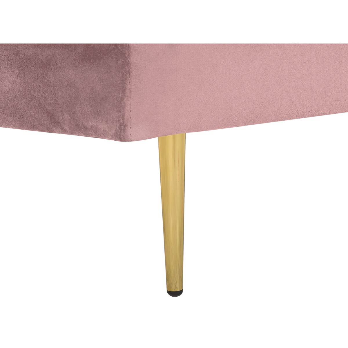 Szezlong welurowy lewostronny różowy MIRAMAS