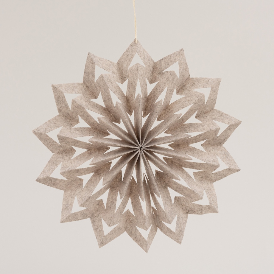 Ozdoba świąteczna Nivalis II beige 40 cm boże narodzenie, święta, świąteczne, beżowy, 40x5 cm