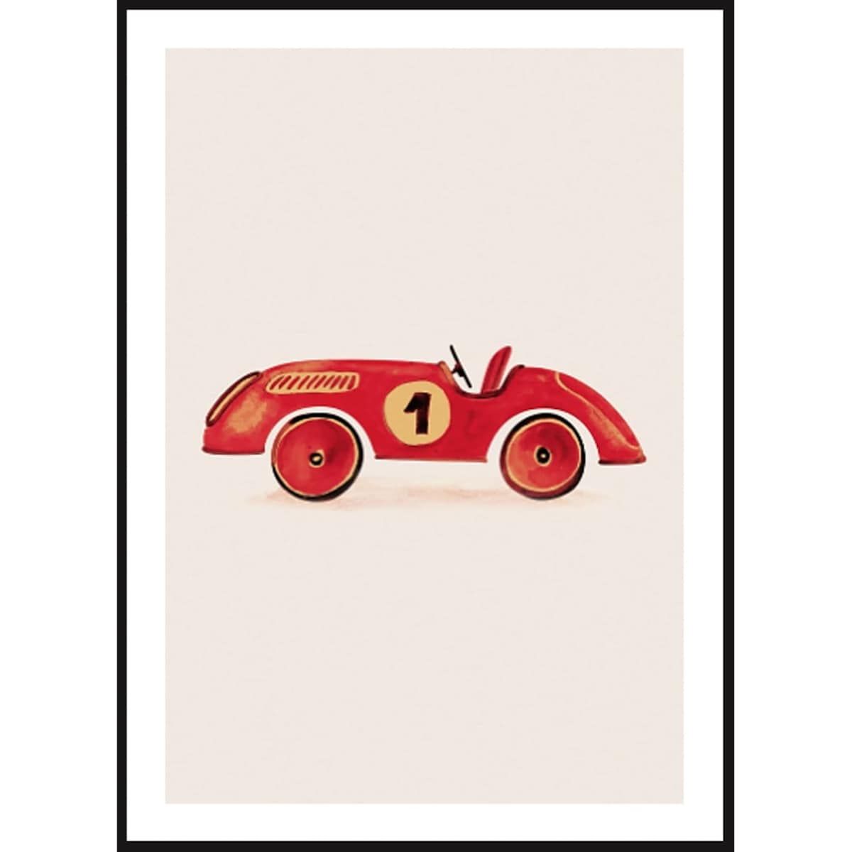 Poster Story, Plakat, Obraz - Czerwony Samochód Wyścigowy, wymiary 70 x 100 cm