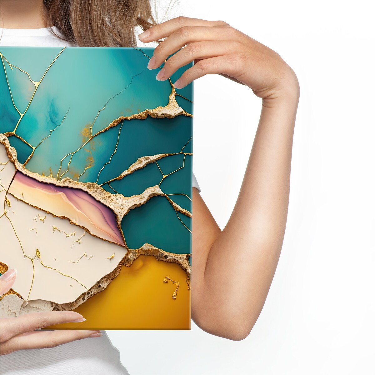 Obraz na płótnie abstrakcyjny marmur 70x50cm