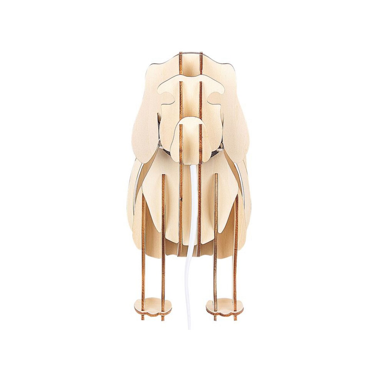 Lampa stołowa pies jasne drewno LOUBIERE