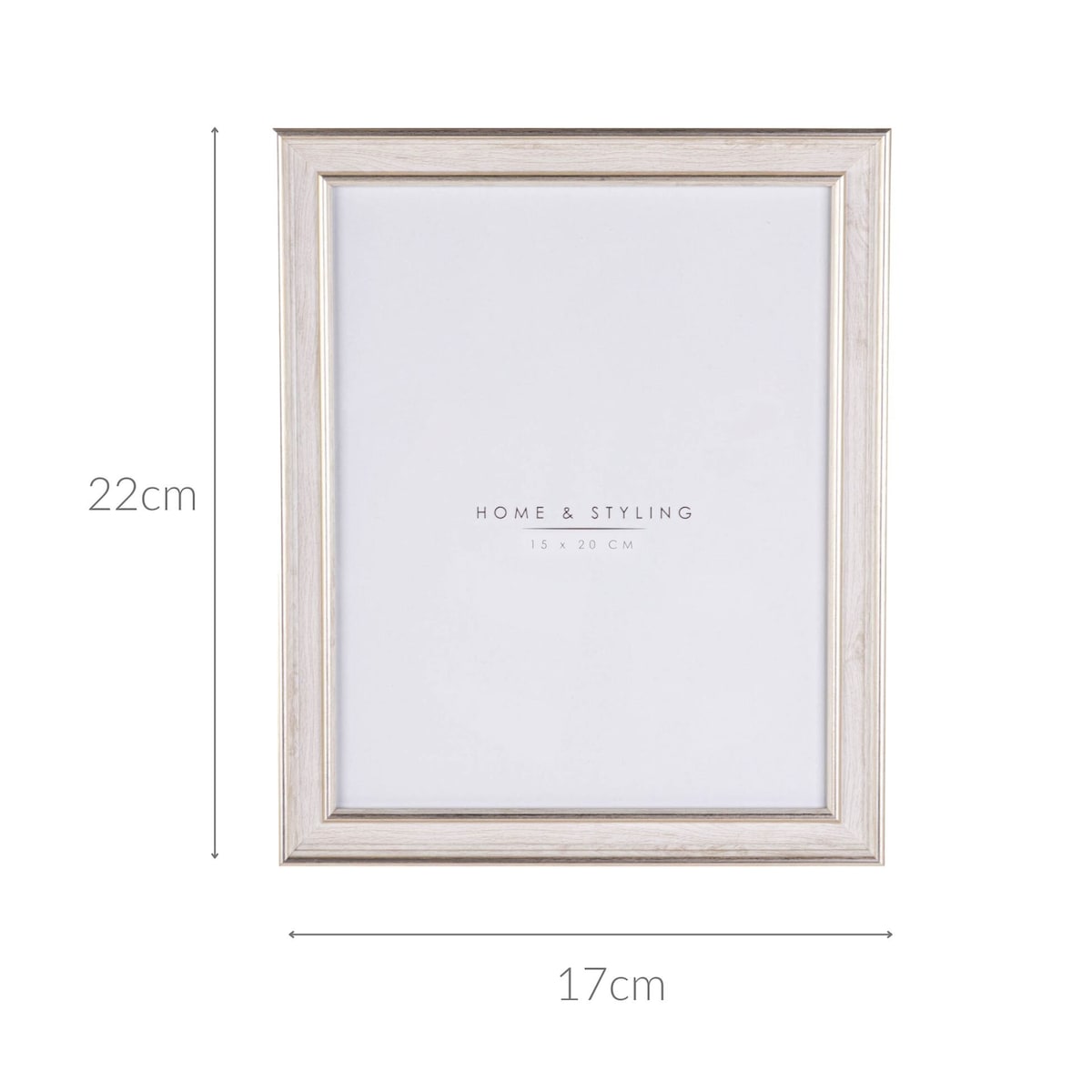 Ramka na zdjęcie, imitacja bielonego drewna,17 x 22 cm