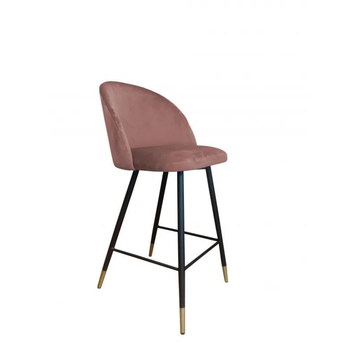 Hoker niski CLAUDINE VELVET GOLD różowy