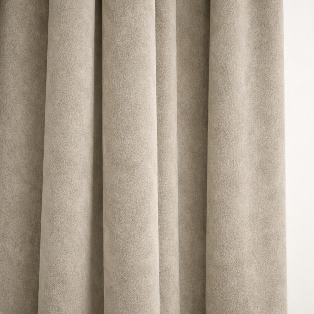 Gruba zasłona welurowa w kolorze taupe Werona 140x250 cm