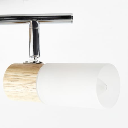 Regulowana lampa natynkowa Babsan 51413/50 Brilliant tuba drewno biały