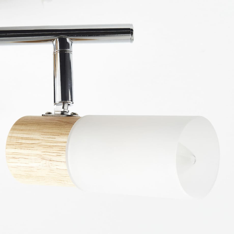 Regulowana lampa natynkowa Babsan 51413/50 Brilliant tuba drewno biały