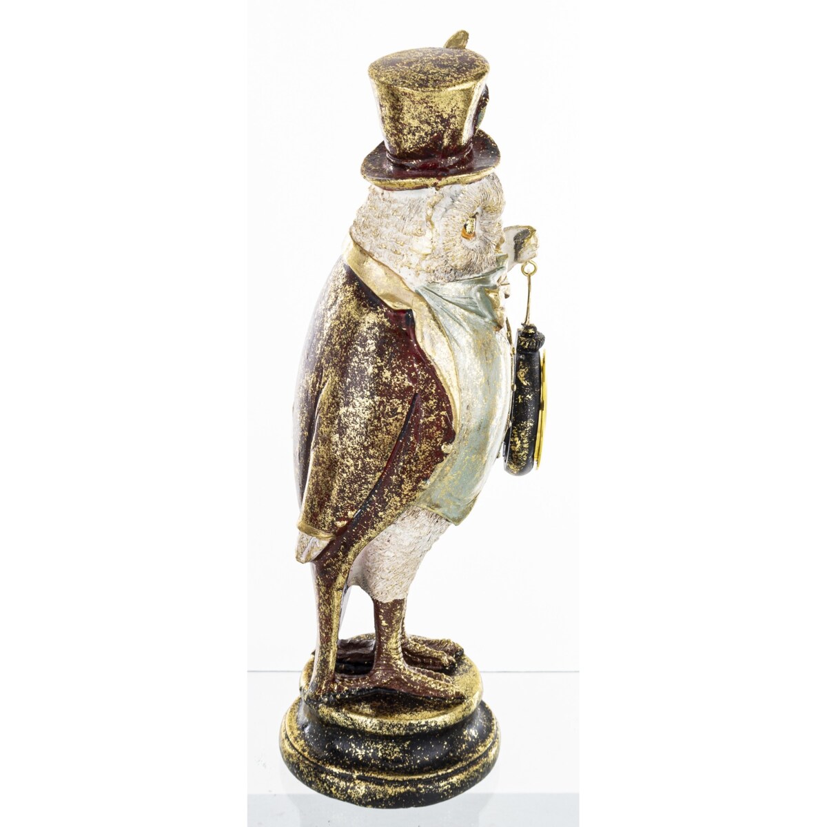 Dekoracja - figurka 28x12x10 cm SOWA-2 z zegarkiem