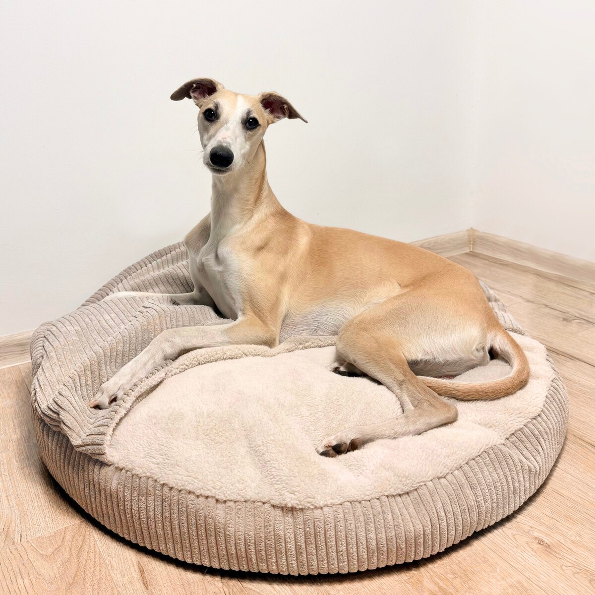 Legowisko z kapturem VIGO, 90 cm, Beż