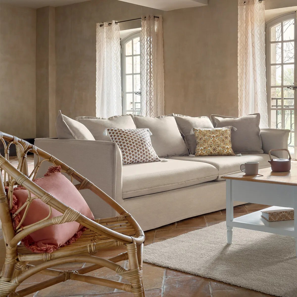 Fotel rattanowy, pleciony Praya