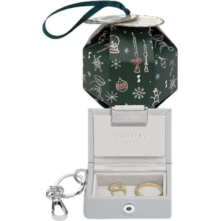 Brelok do kluczy Stackers Nano in Bauble szary w opakowaniu prezentowym